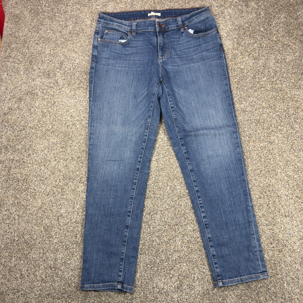 Eileen Fisher Womens Straight Leg Jeans Blue Medium Wash Denim Size 8